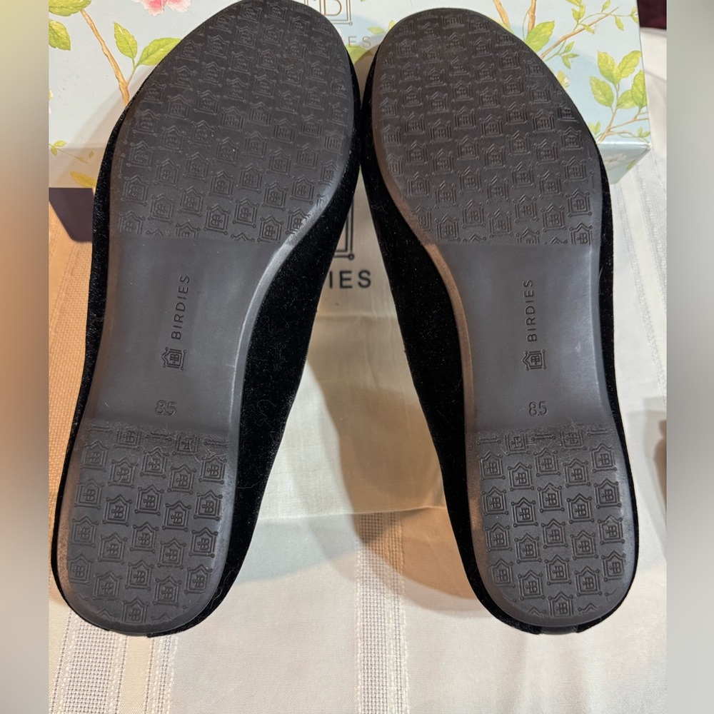 Birdies Classic Black Velvet Slip-Ons - Picture 11 of 12